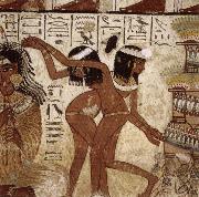 unknow artist Banquet Scent,from th Tomb of Nebamun oil on canvas